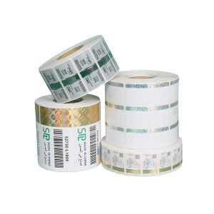 Anti-counterfeiting labels in roll Customized self-adhesive Logo sealing stickers