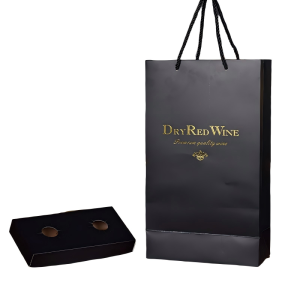 Luxury Red wine carrier Quality custom color wine bag bulk gift paper bags